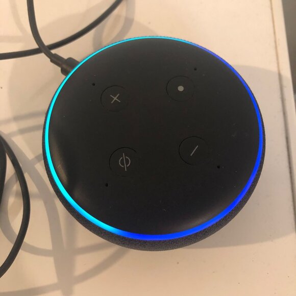 Amazon Echo Dot 3rd Gen Smart Speaker with Alexa Charcoal Gray D9N29T w/Charger - Picture 2 of 15